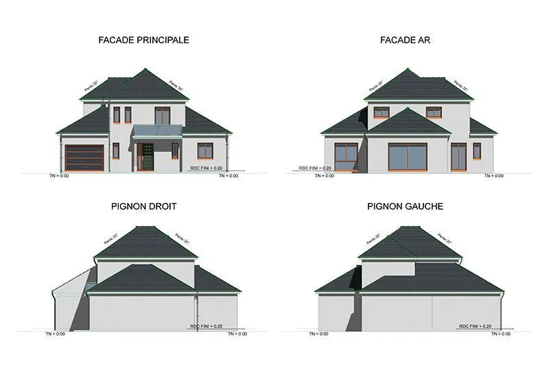 Maison neuve 129 m² à Vaucourtois (77580)