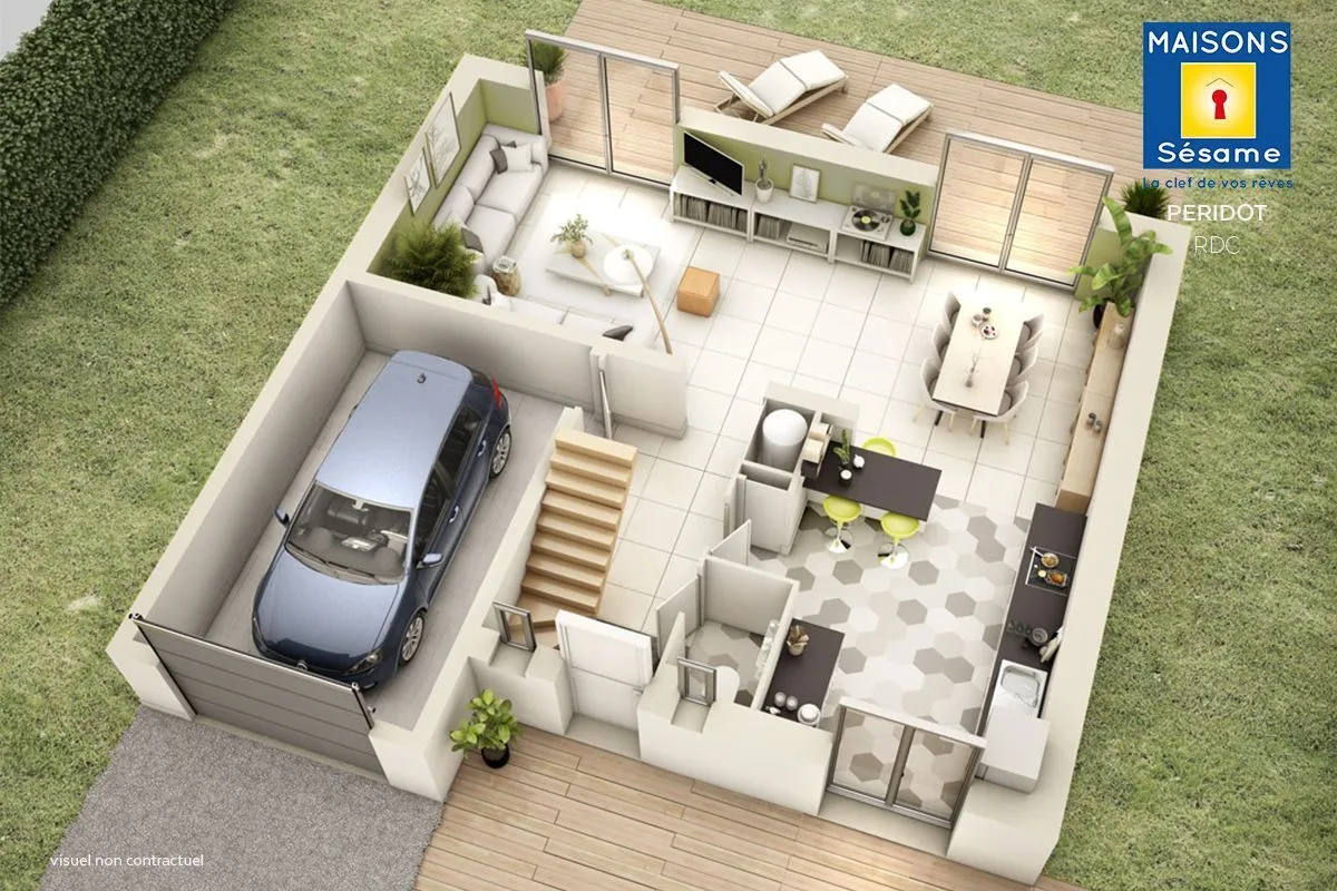 Maison neuve 98 m² à Saintines (60410)