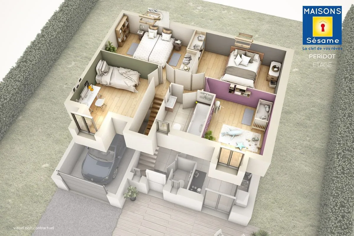 Maison neuve 98 m² à Saintines (60410)