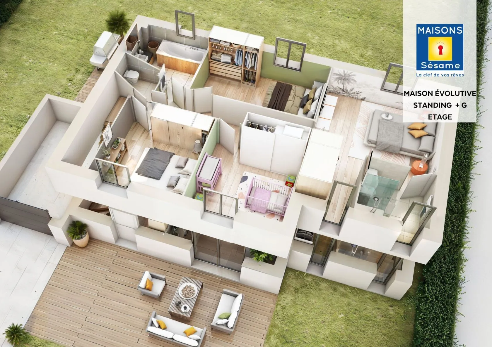 Evolution Standing 125 +Garage-5ch128 — modèle de maison