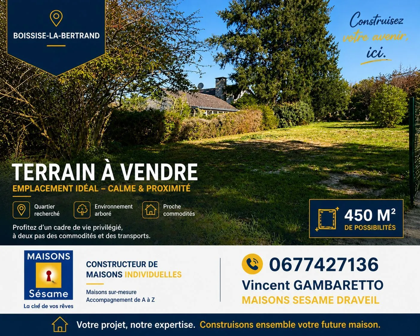 Maison neuve 132 m² à Boissise-la-Bertrand (77350)