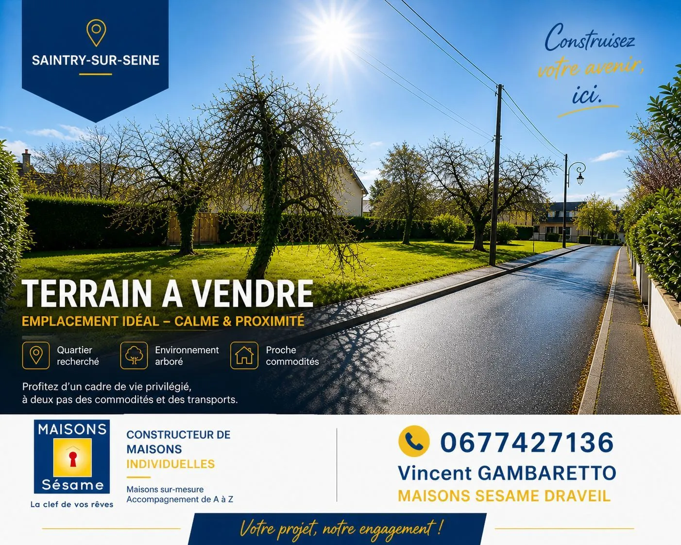 Maison neuve 117 m² à Saintry-sur-Seine (91250)
