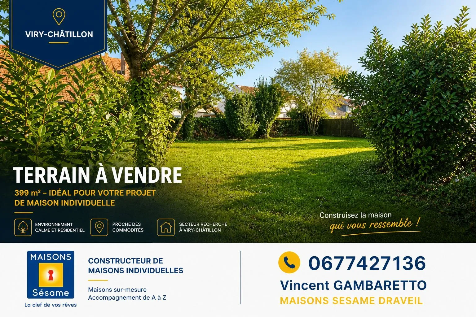 Maison neuve 108 m² à Viry-Châtillon (91170)