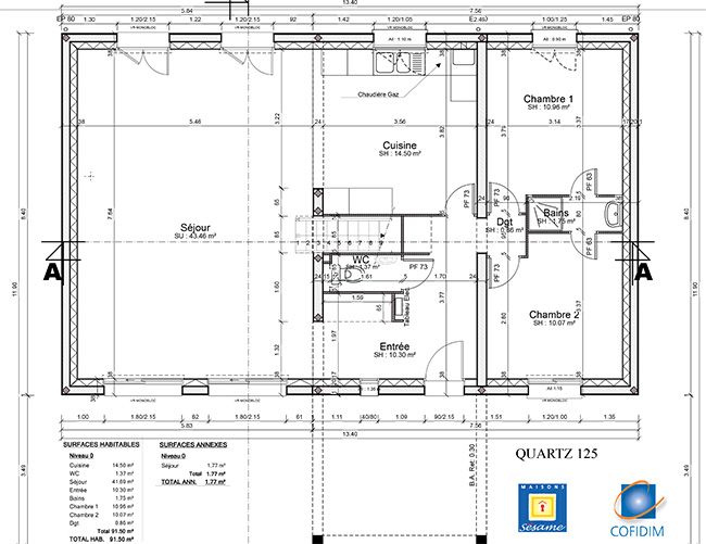 plan Quartz125 - rdc