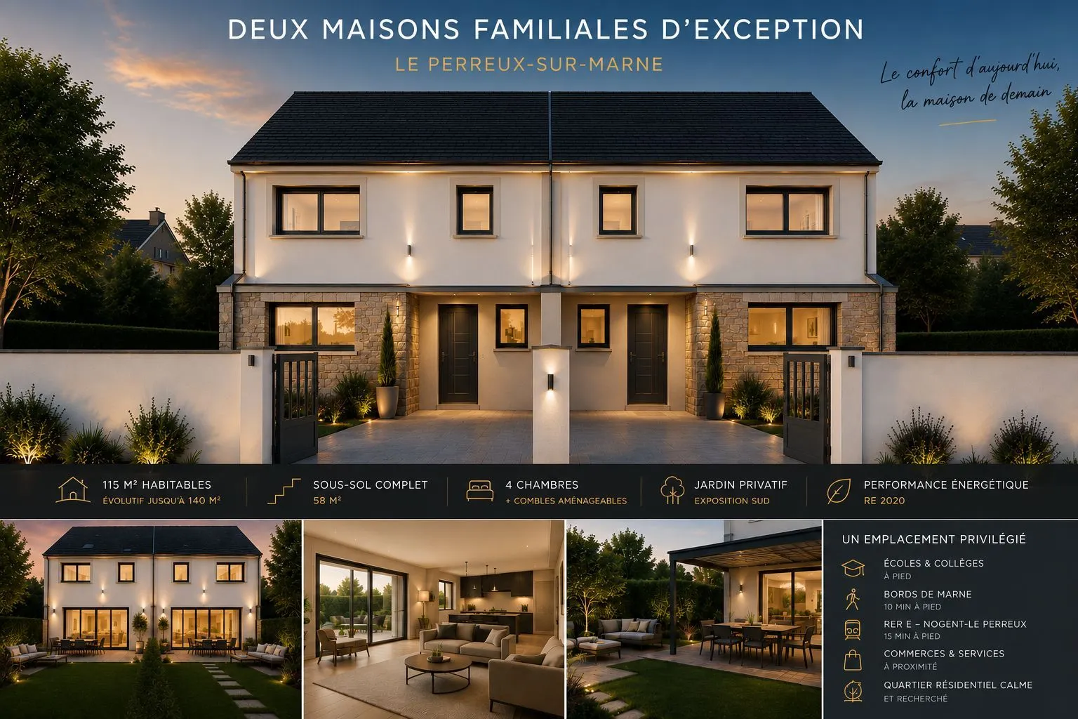 Maison neuve 110 m² au Perreux-sur-Marne (94170)