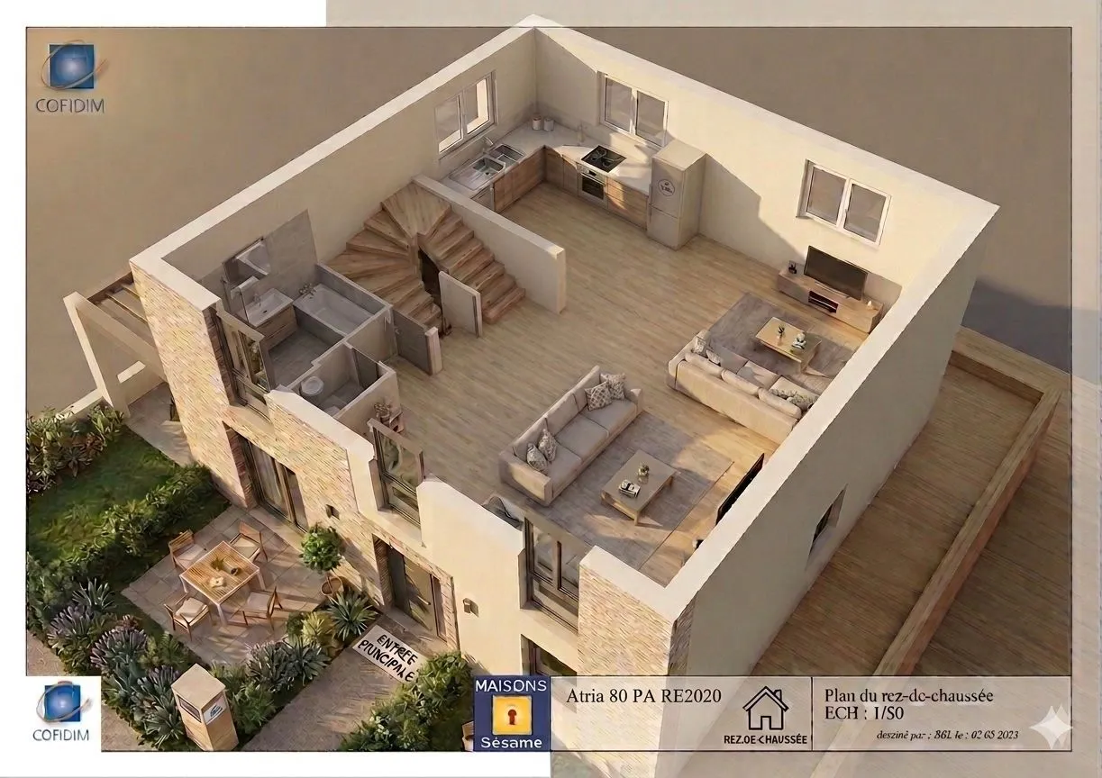 Maison neuve 80 m² à Condé-Sainte-Libiaire (77450)