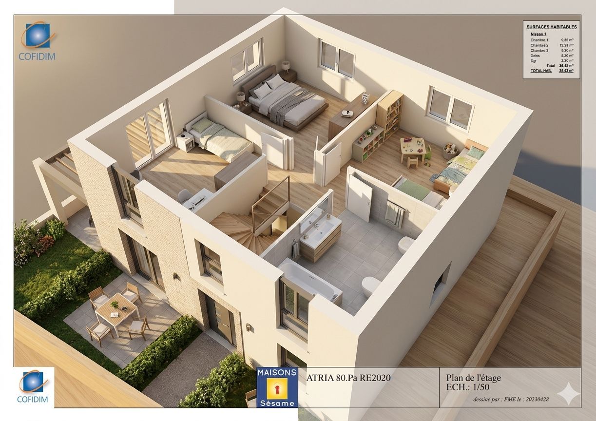 Maison neuve 80 m² à Vaudoy-en-Brie (77141)