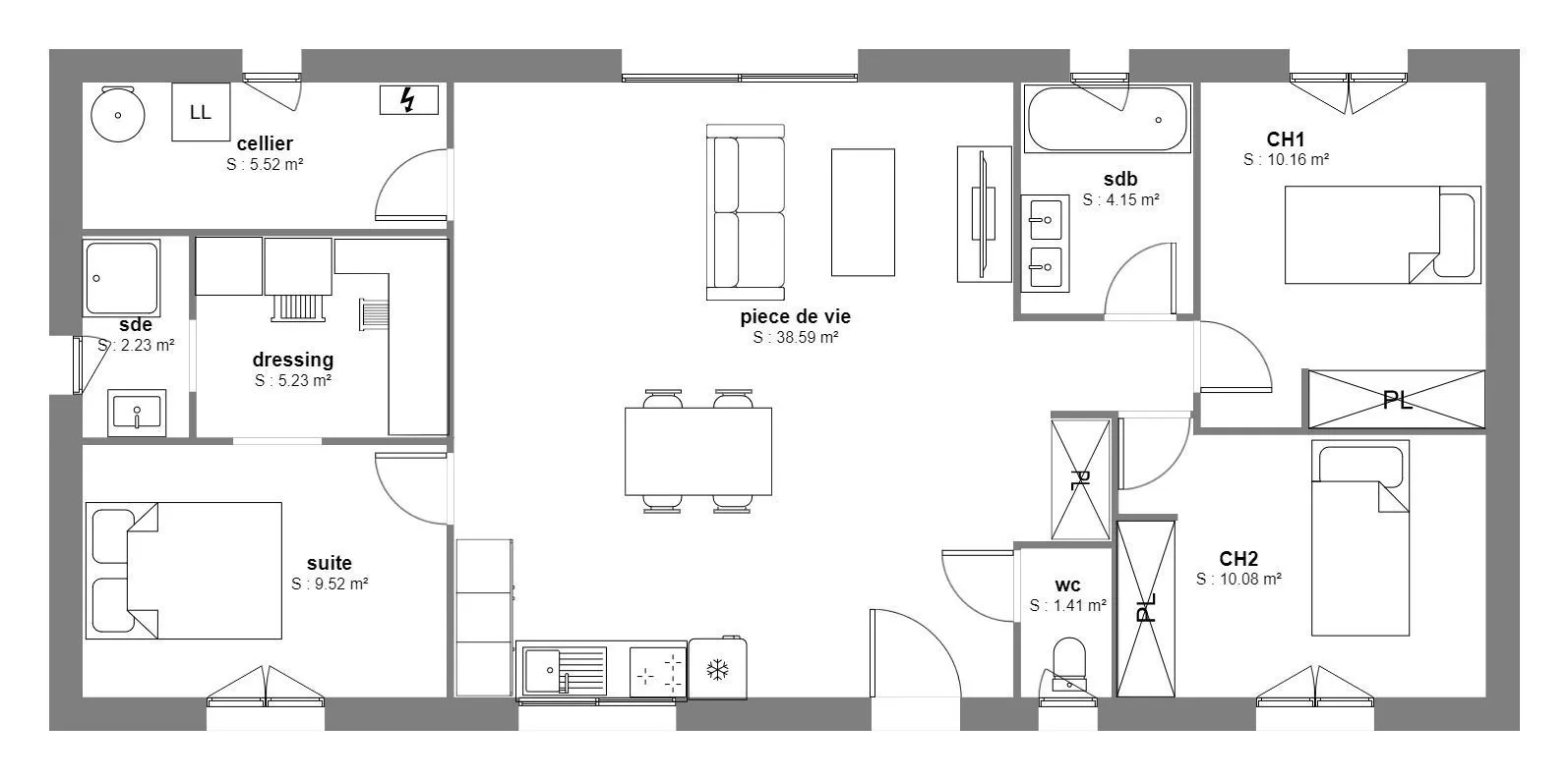 Maison neuve 87 m² au Haillan (33185)