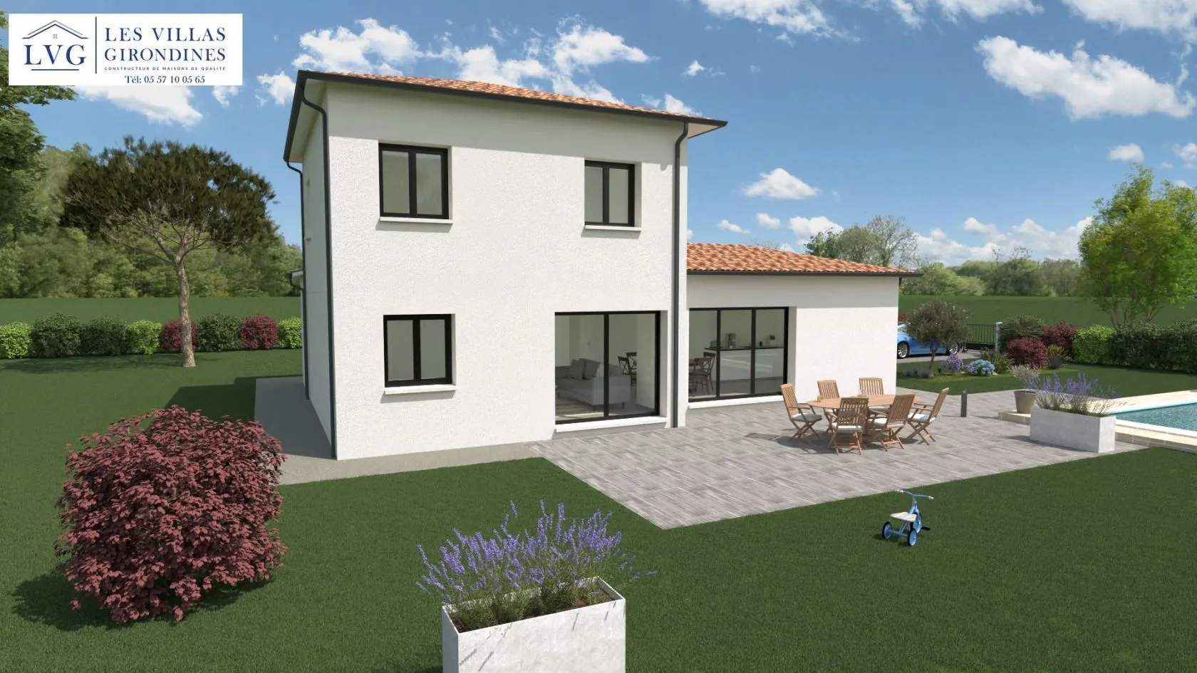 Maison neuve 123 m² à Origne (33113)
