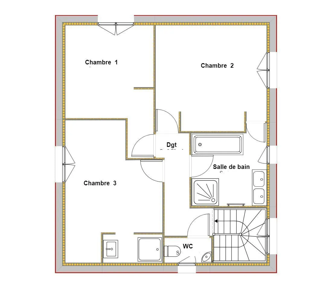 Maison neuve 137 m² à Béguey (33410)