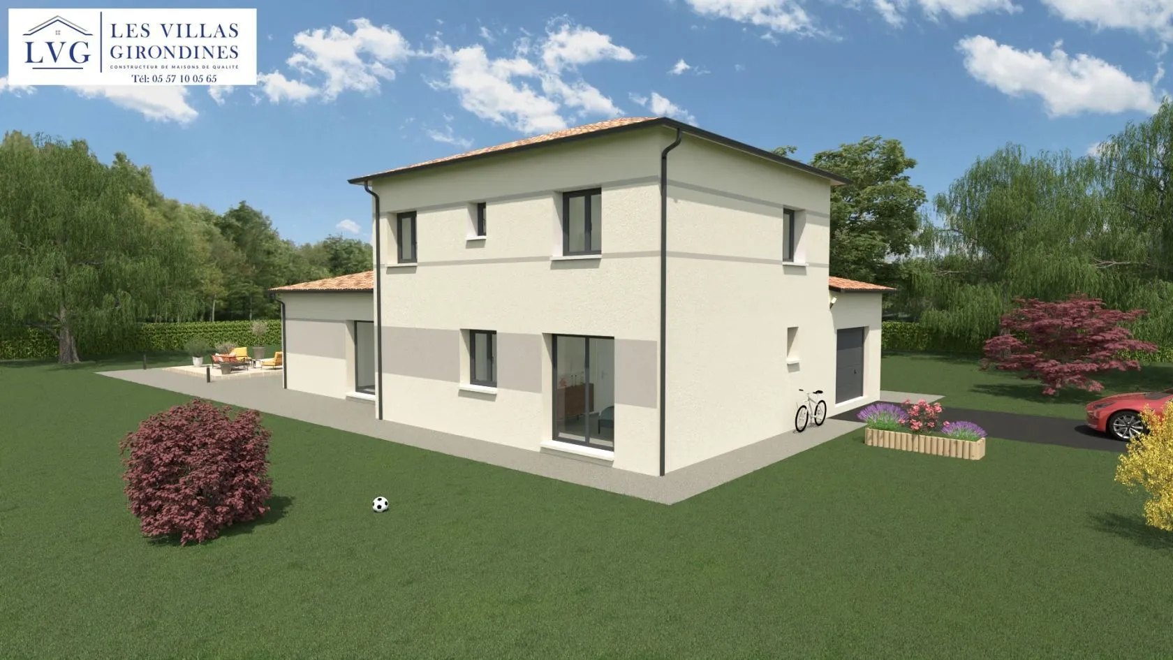 Maison neuve 137 m² à Béguey (33410)