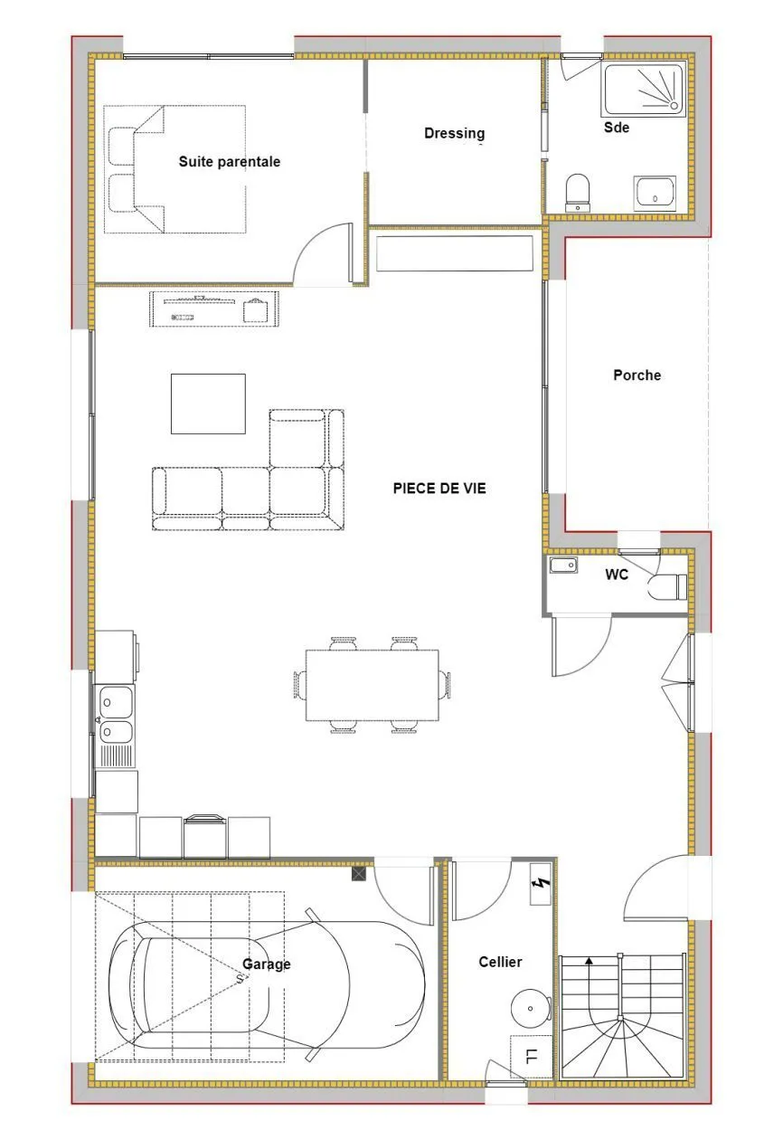Maison neuve 157 m² à Gours (33660)
