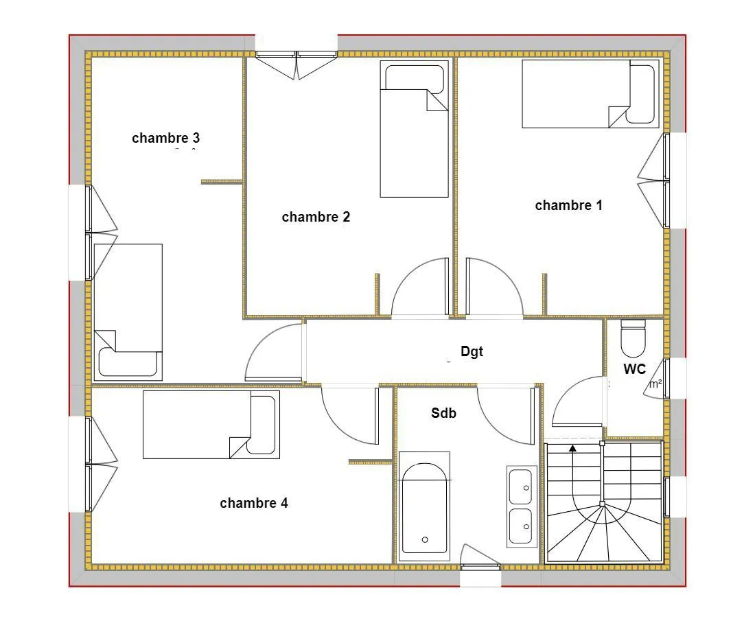 Maison neuve 157 m² à Gours (33660)
