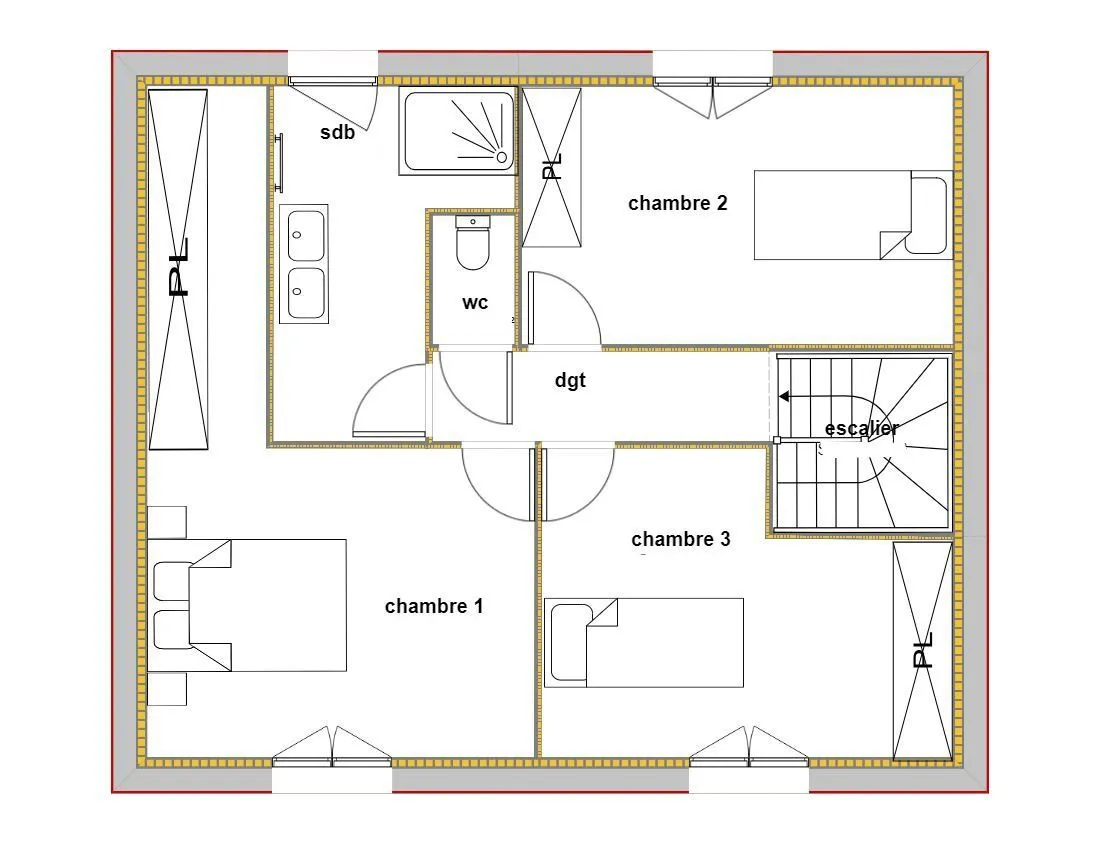 Maison neuve 98 m² à Billaux (33500)