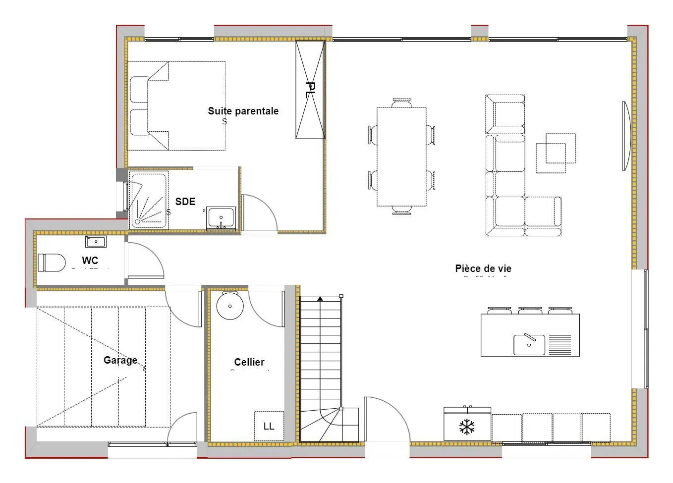 Maison neuve 125 m² à Langon (33210)