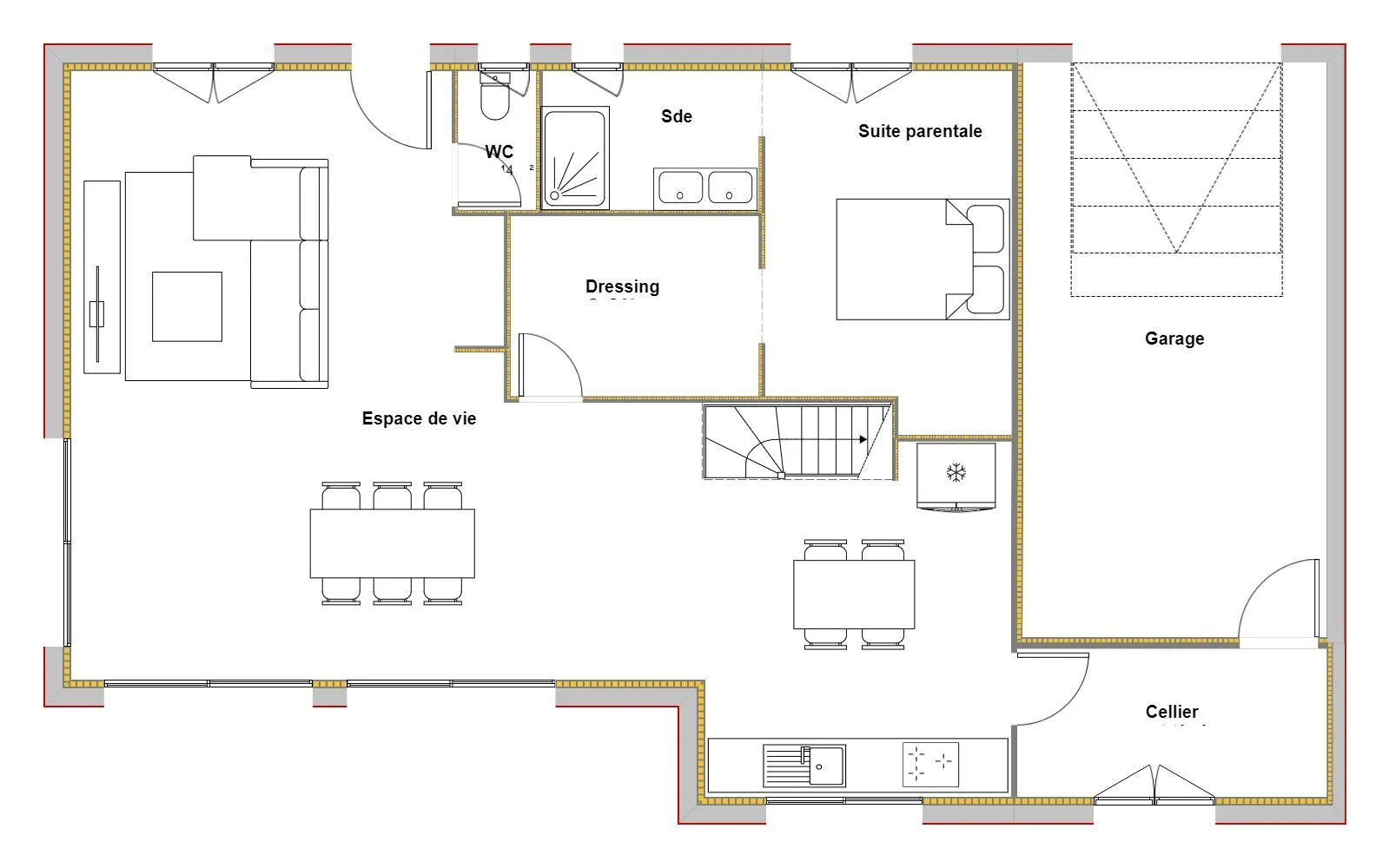Maison neuve 141 m² à Fargues-Saint-Hilaire (33370)