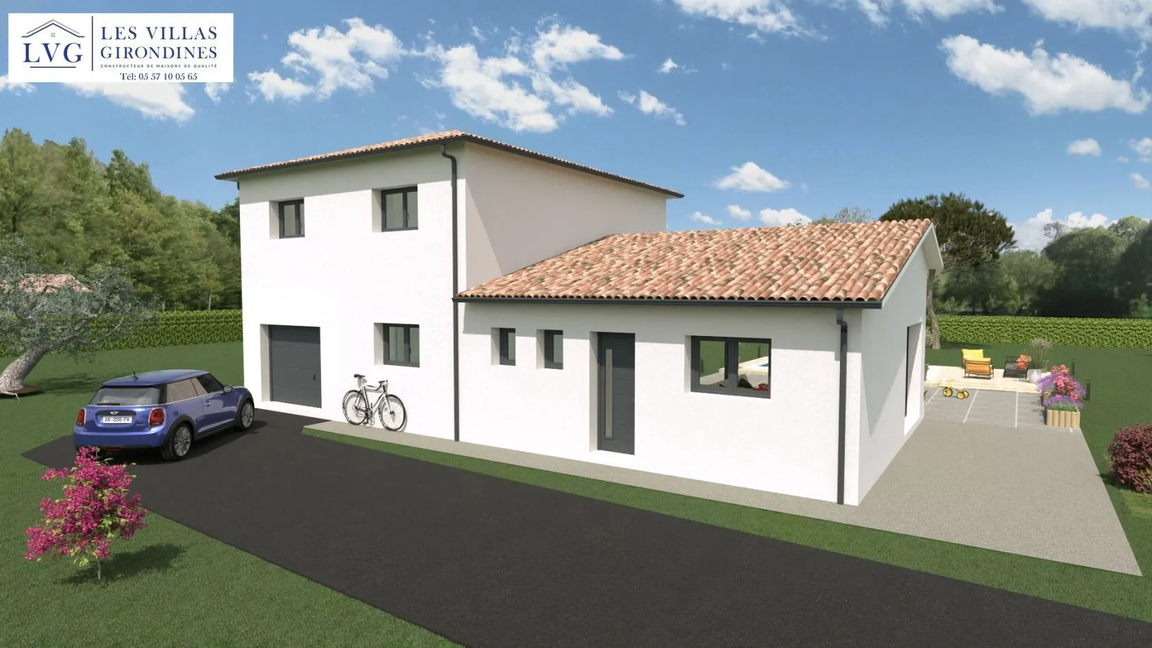 Maison neuve 141 m² à Fargues-Saint-Hilaire (33370)