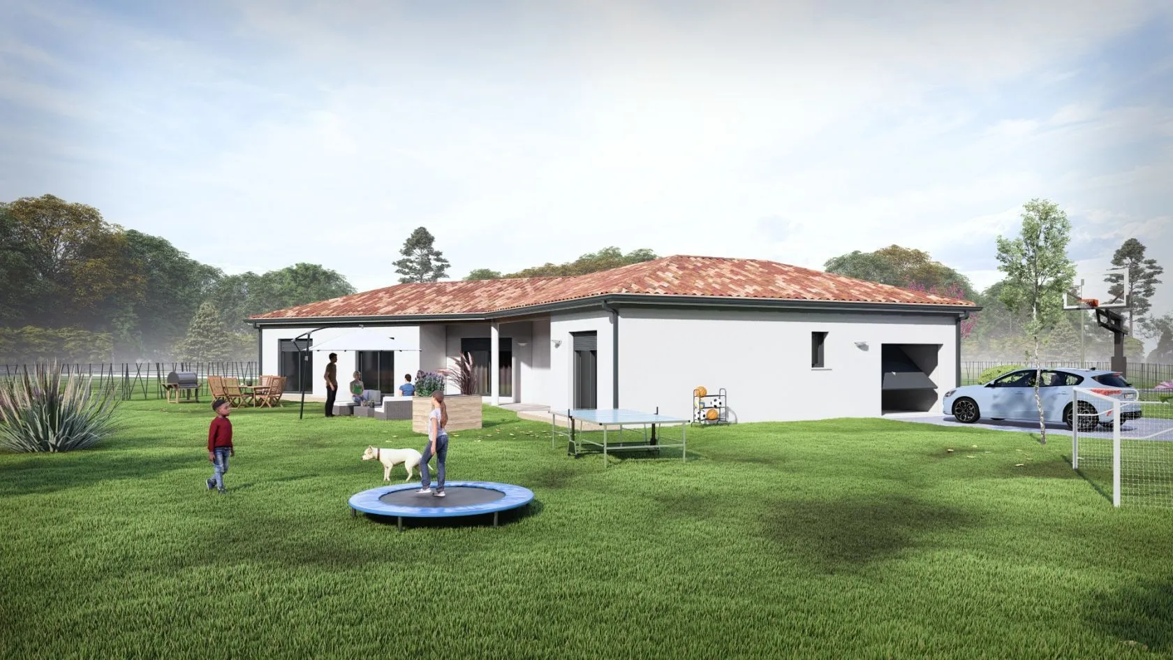 Maison neuve 140 m² à Bougue (40090)