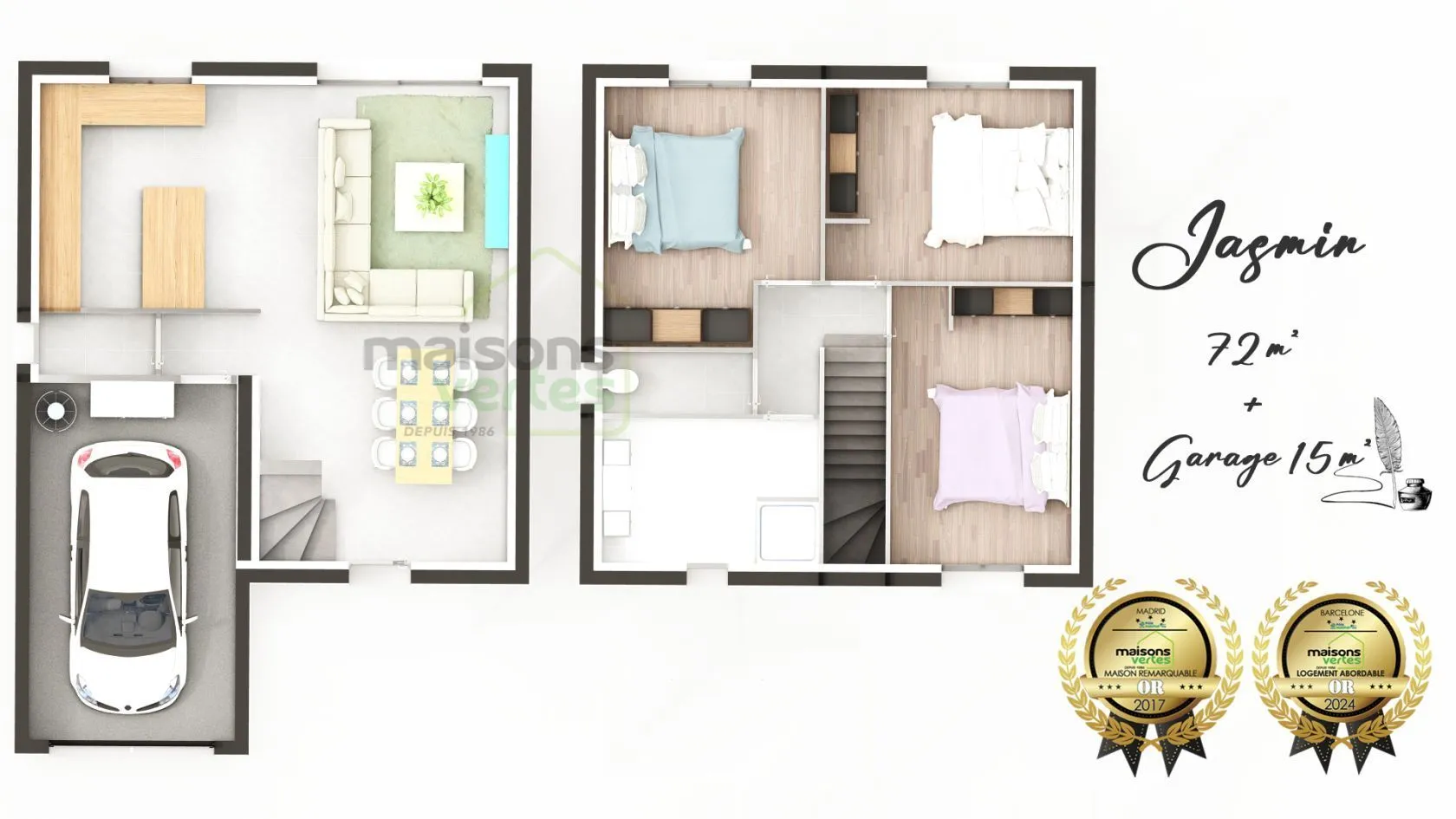 Maison neuve 79 m² à Sauvian (34410)