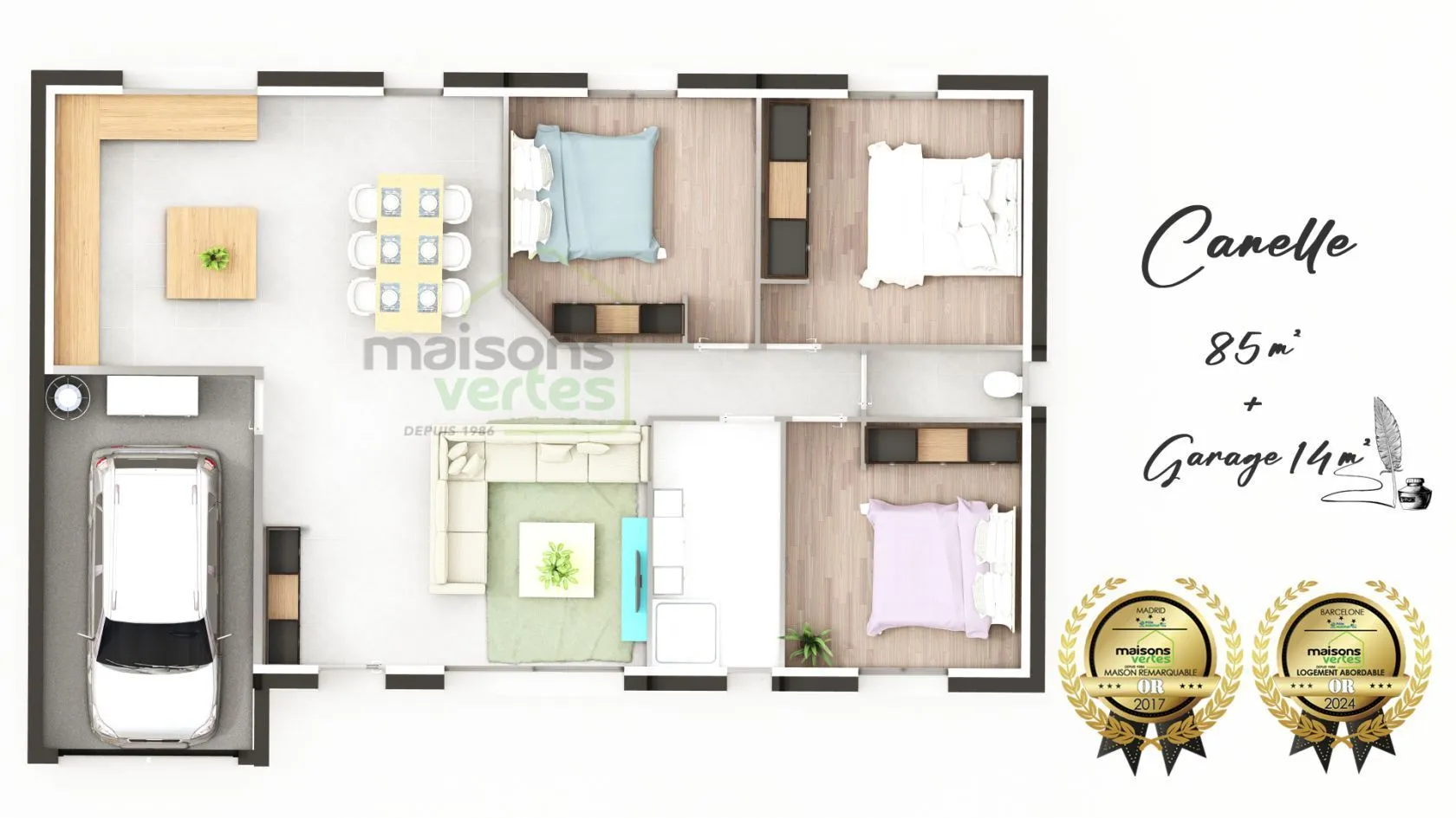 Maison neuve 85 m² à Puisserguier (34620)