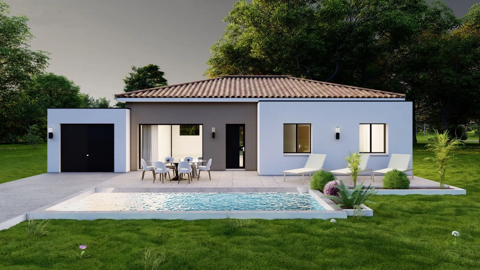Maison neuve 100 m² à Alignan-du-Vent (34290)
