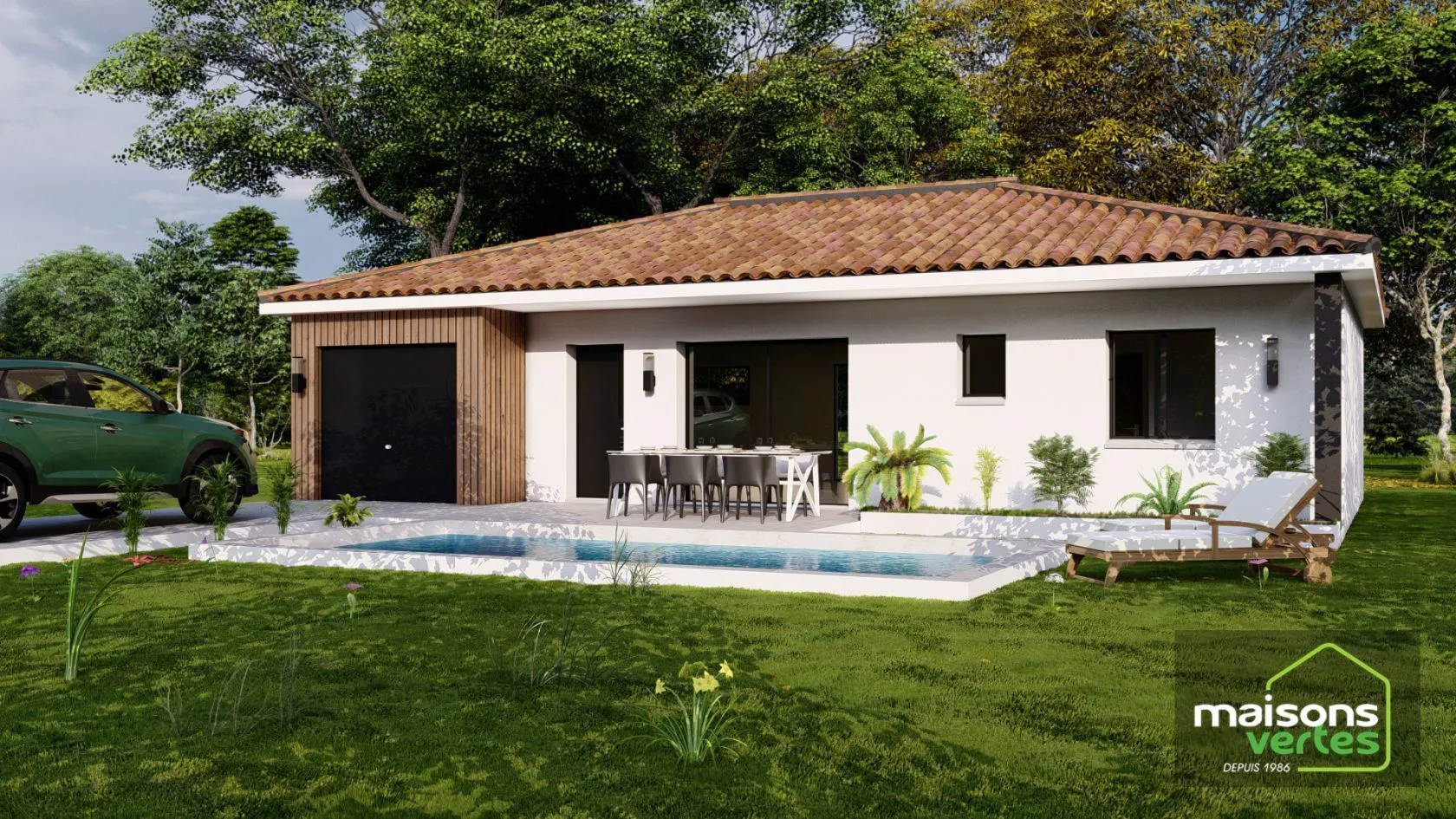 Maison neuve 90 m² à Cruscades (11200)