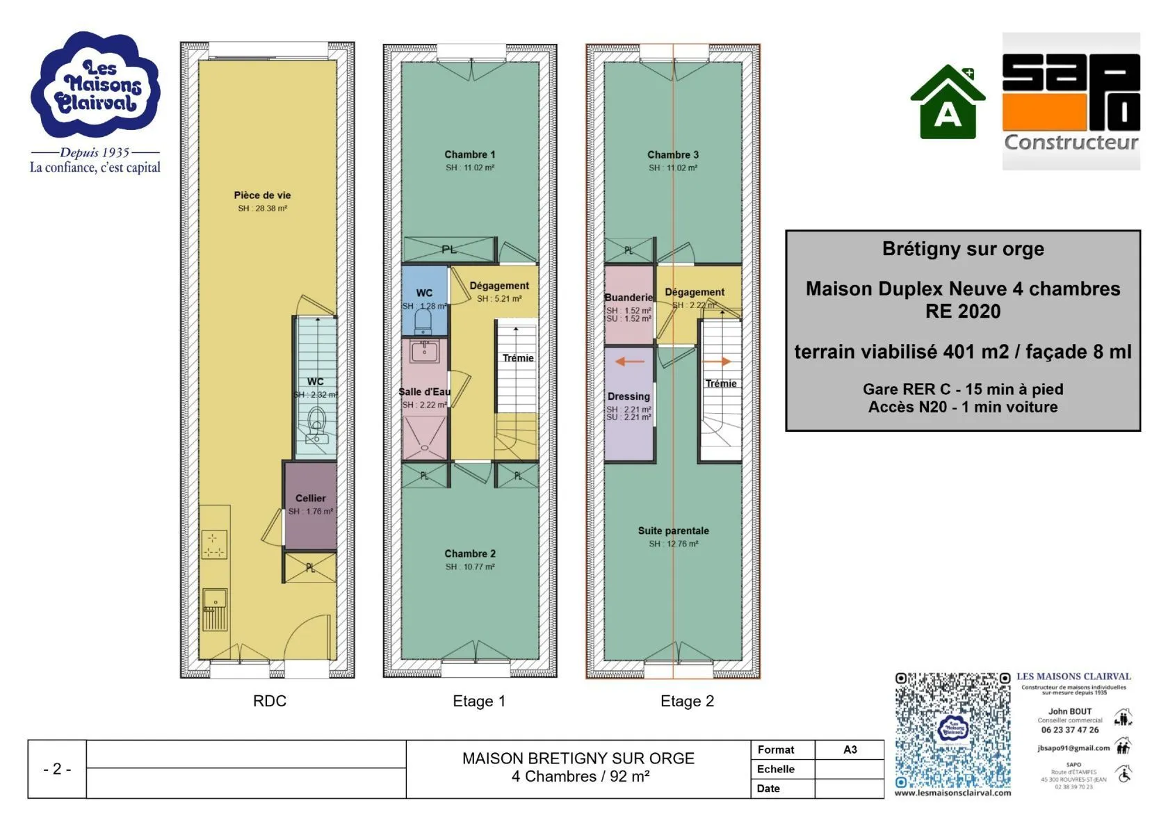 Maison neuve 92 m² à Brétigny-sur-Orge (91220)