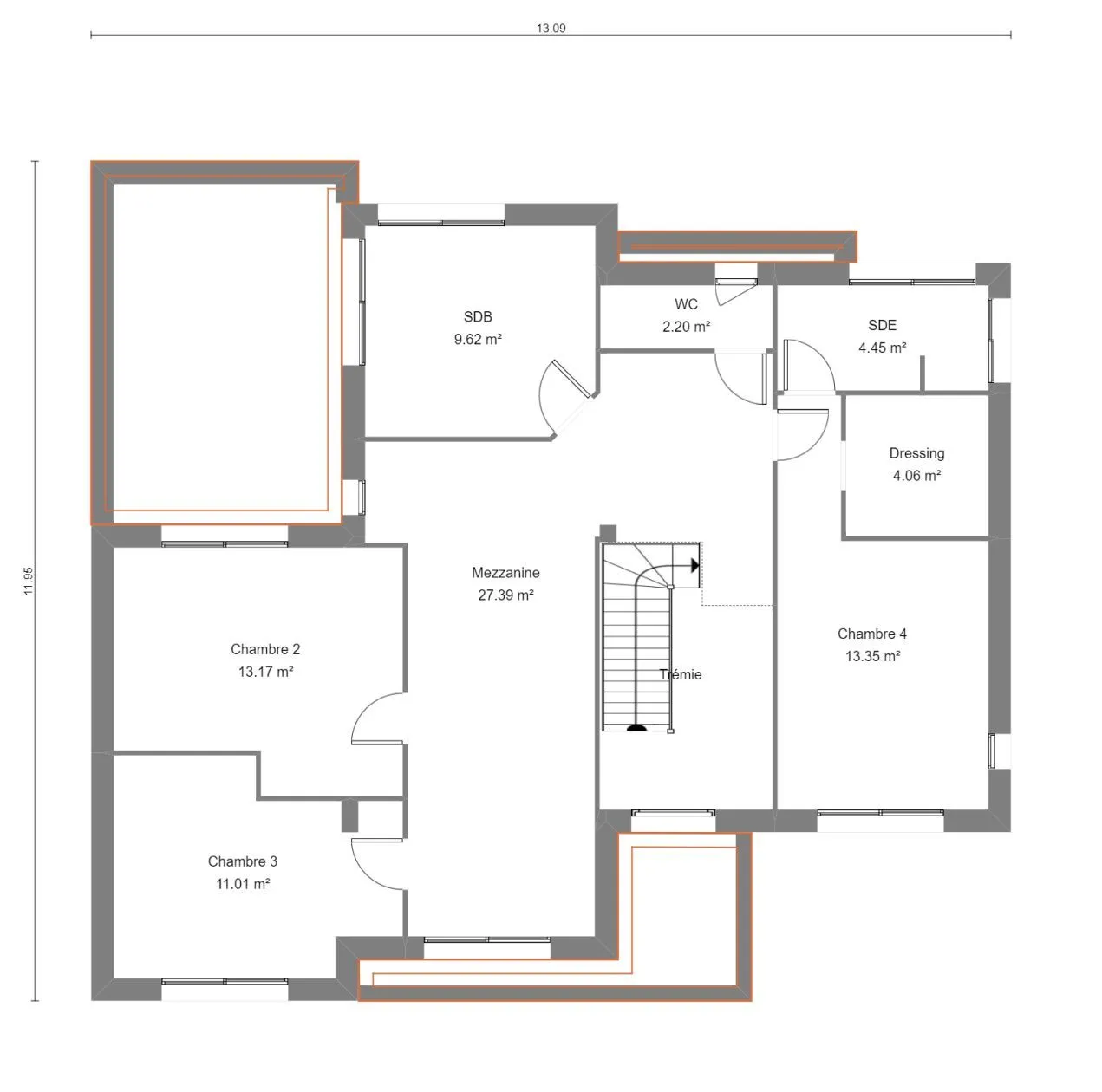 Betula-4ch 180 — modèle de maison