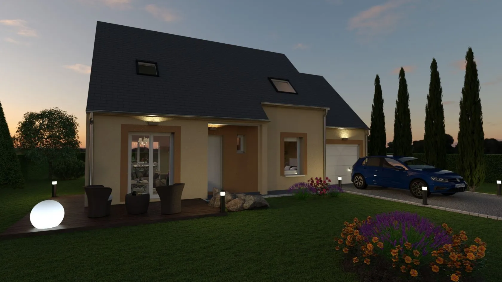 Maison neuve 83 m² à Grisy-Suisnes (77166)