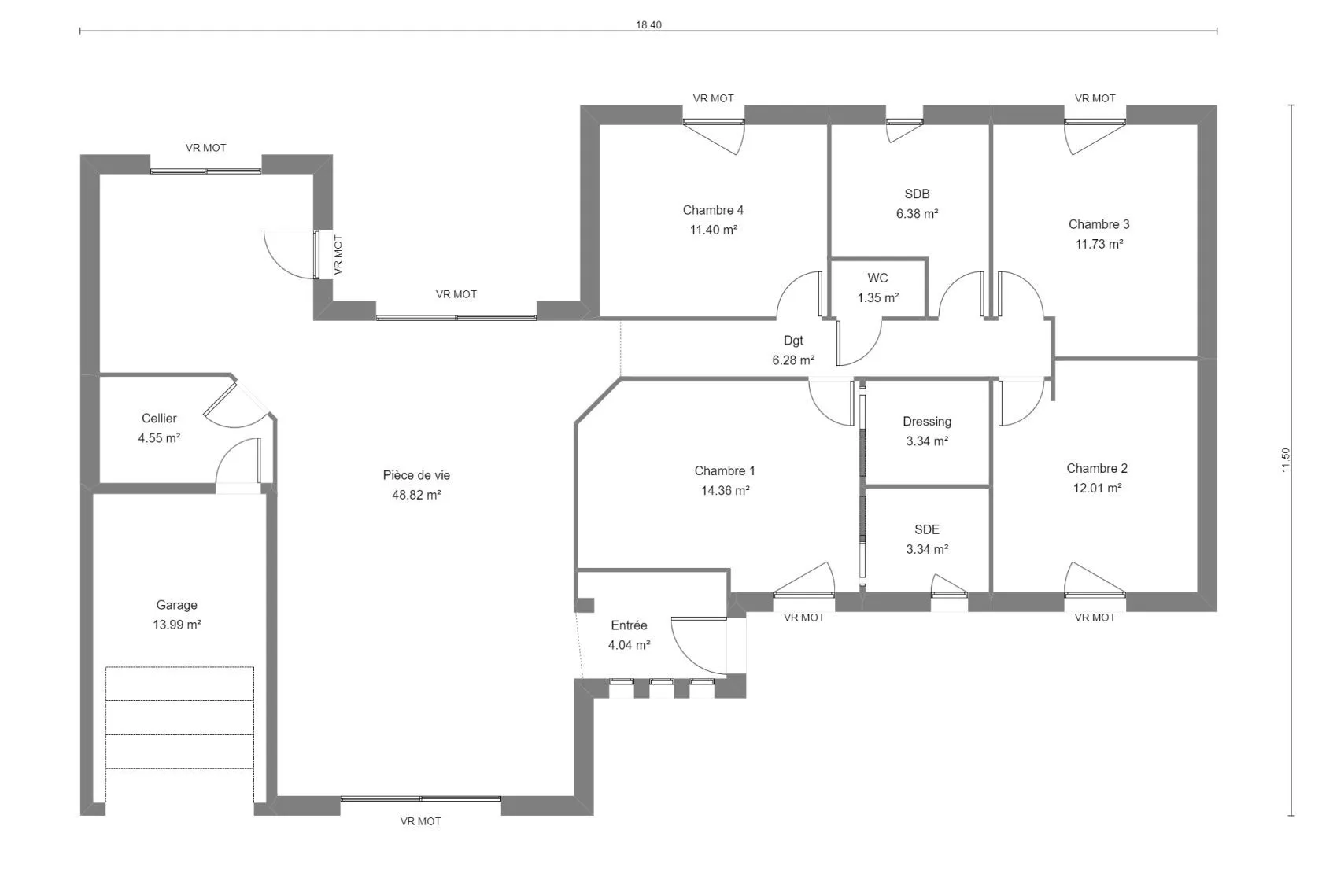 Magnolia-4ch127 — modèle de maison