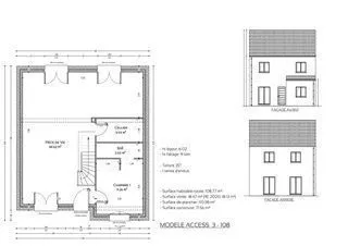 Maison neuve 108 m² à Villemareuil (77470)