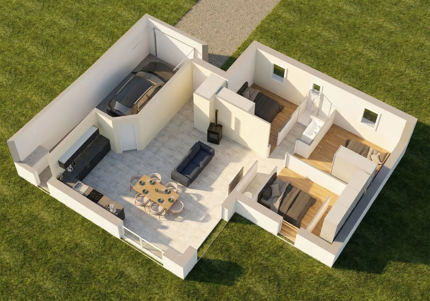 Maison neuve 87 m² à Saint-Ouën-des-Toits (53410)