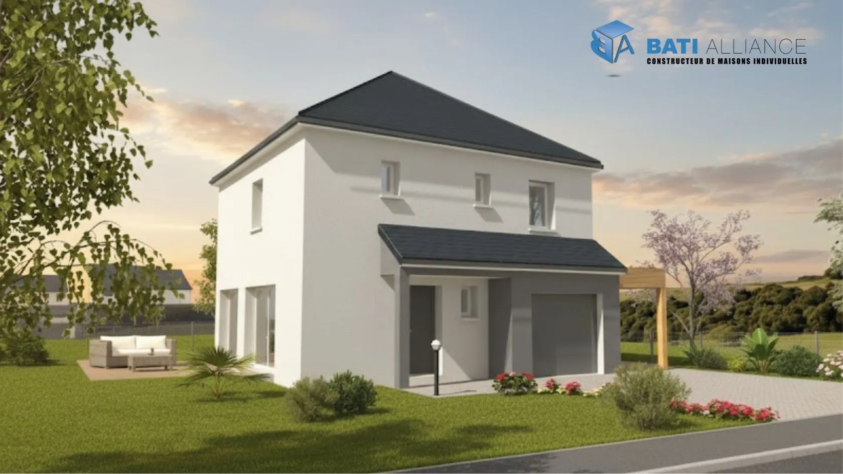 Maison neuve 103 m² à Saint-Baudelle (53100)