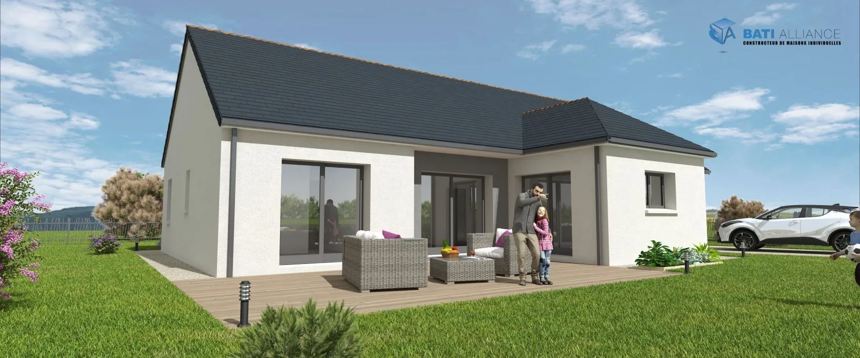 Maison neuve 110 m² à Saint-Cyr-le-Gravelais (53320)