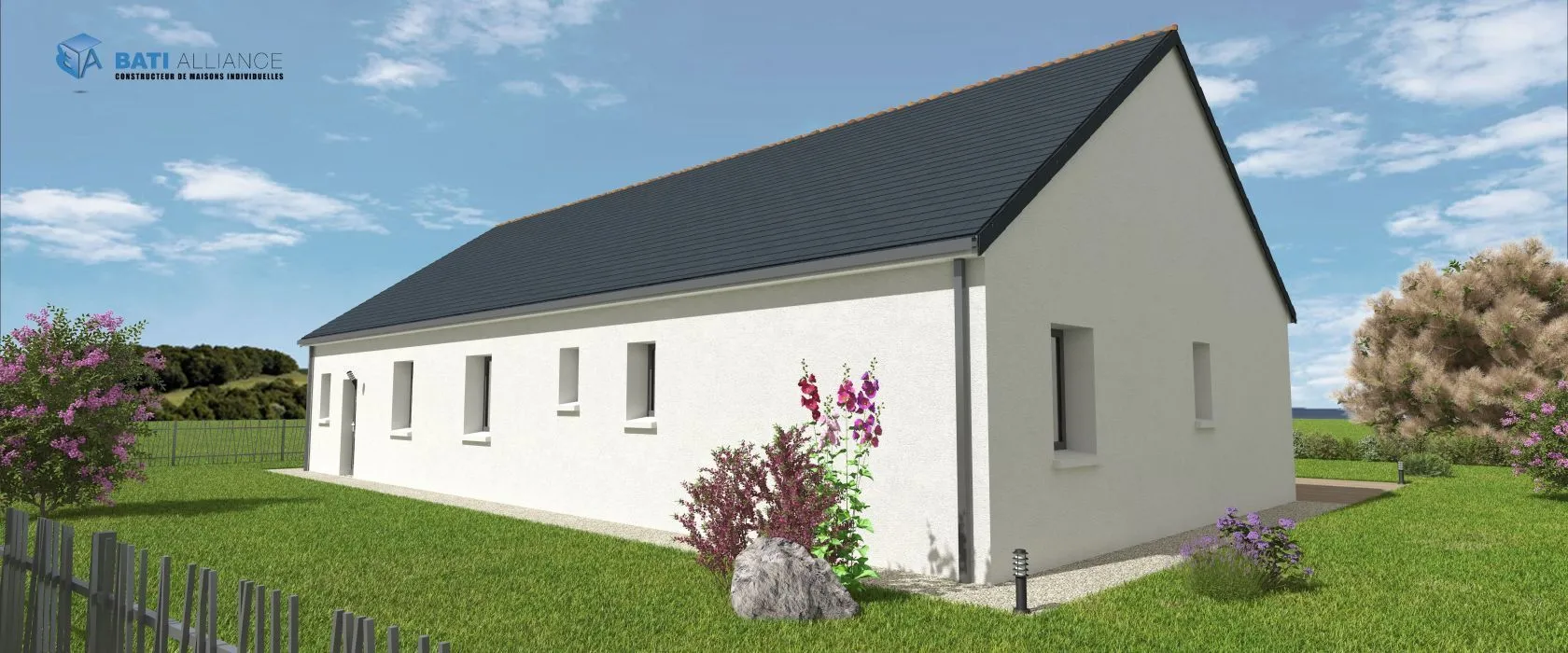 Maison neuve 110 m² à Saint-Cyr-le-Gravelais (53320)