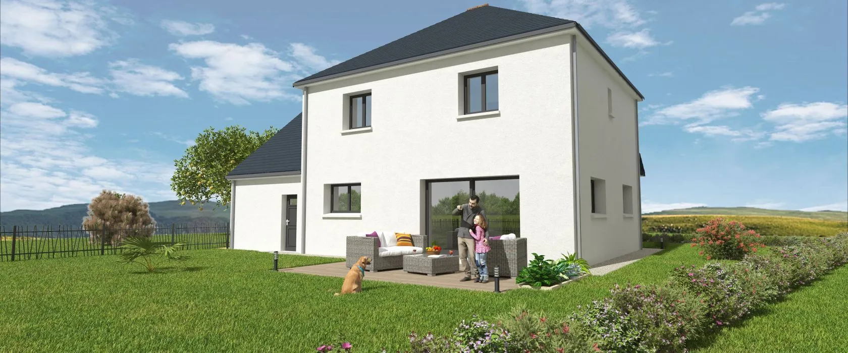 Maison neuve 122 m² au Bourgneuf-la-Forêt (53410)