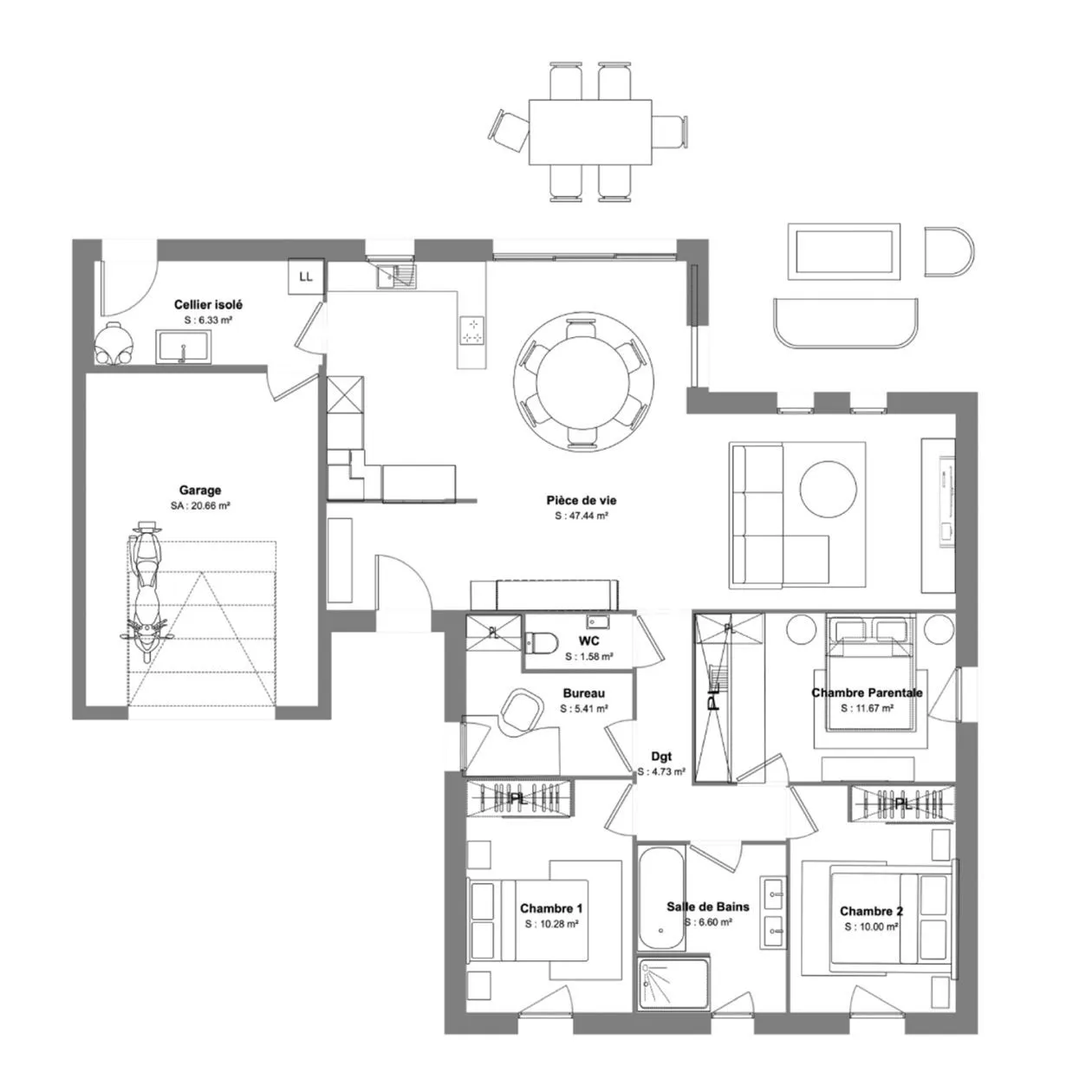 Maison neuve 104 m² à Péré (17700)