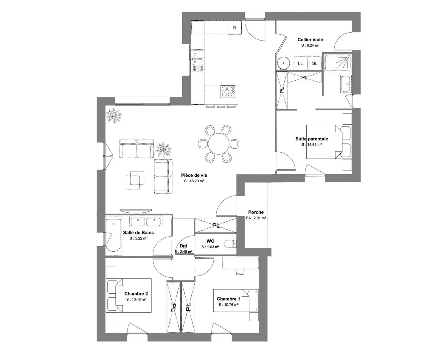 Maison neuve 101 m² à Romans (79260)