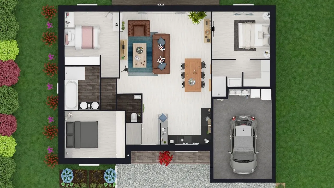 Maison neuve 86 m² à Azay-le-Brûlé (79400)