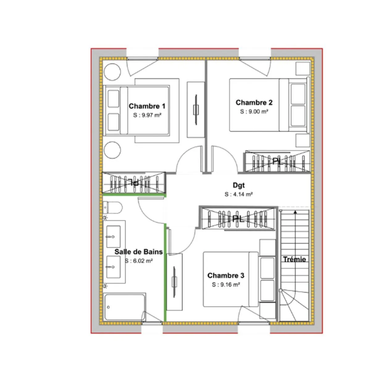Maison neuve 80 m² à Germond-Rouvre (79220)