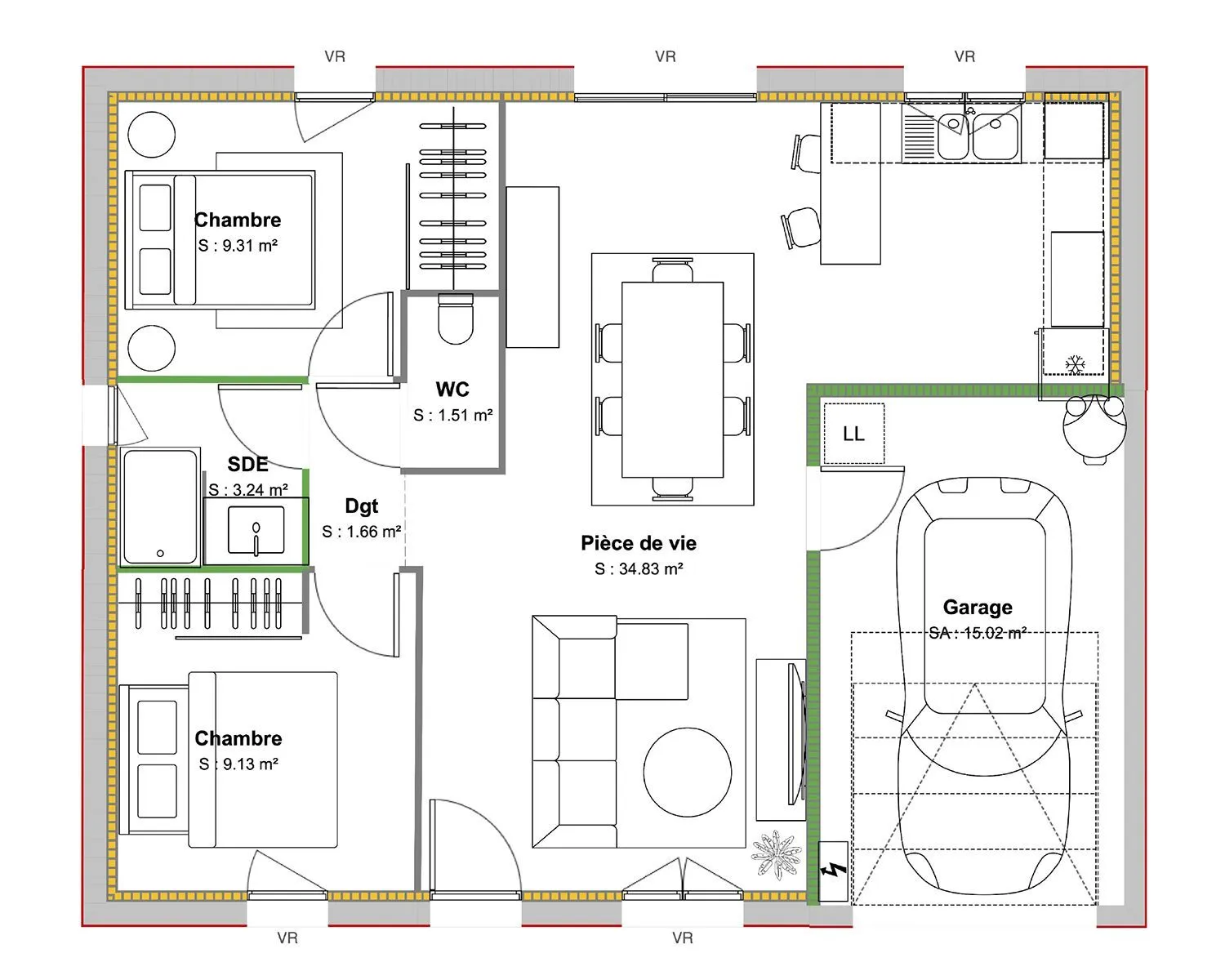Maison neuve 60 m² à La Crèche (79260)