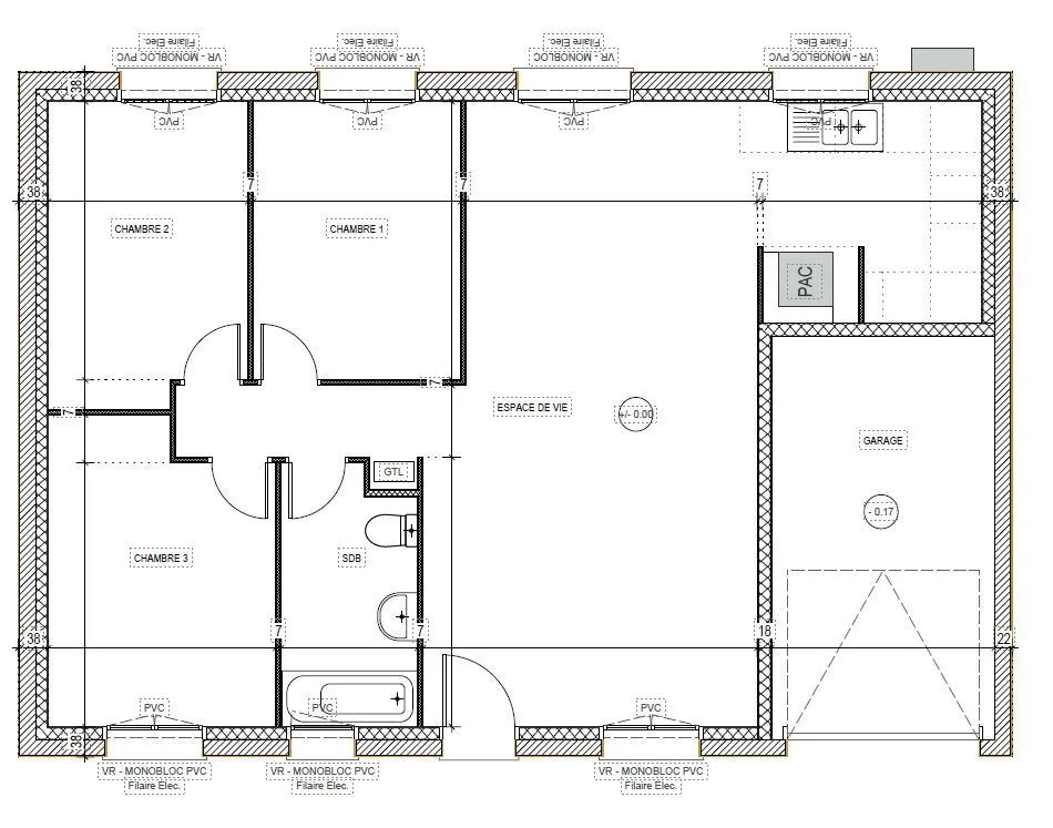 Maison neuve 90 m² à Voves (28150)