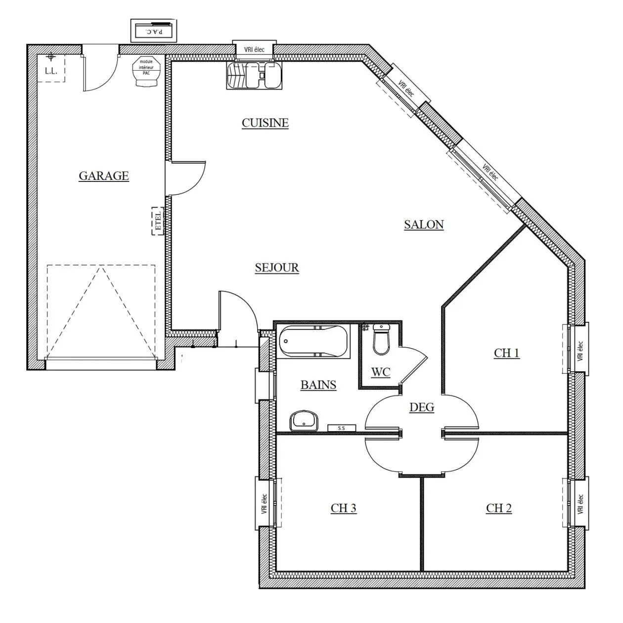 Maison neuve 71 m² à Ruffigné (44660)