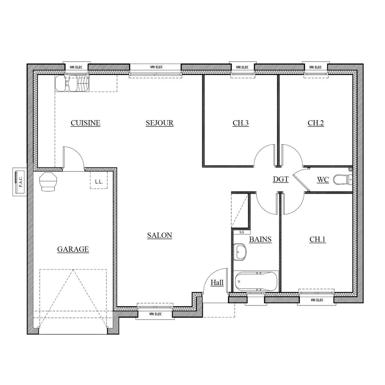Maison neuve 72 m² à Fay-de-Bretagne (44130)