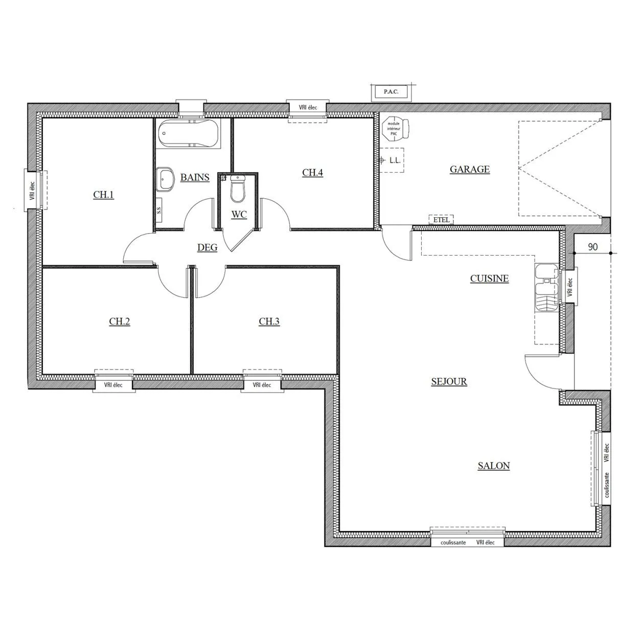 Maison neuve 78 m² à Val-d'Izé (35450)