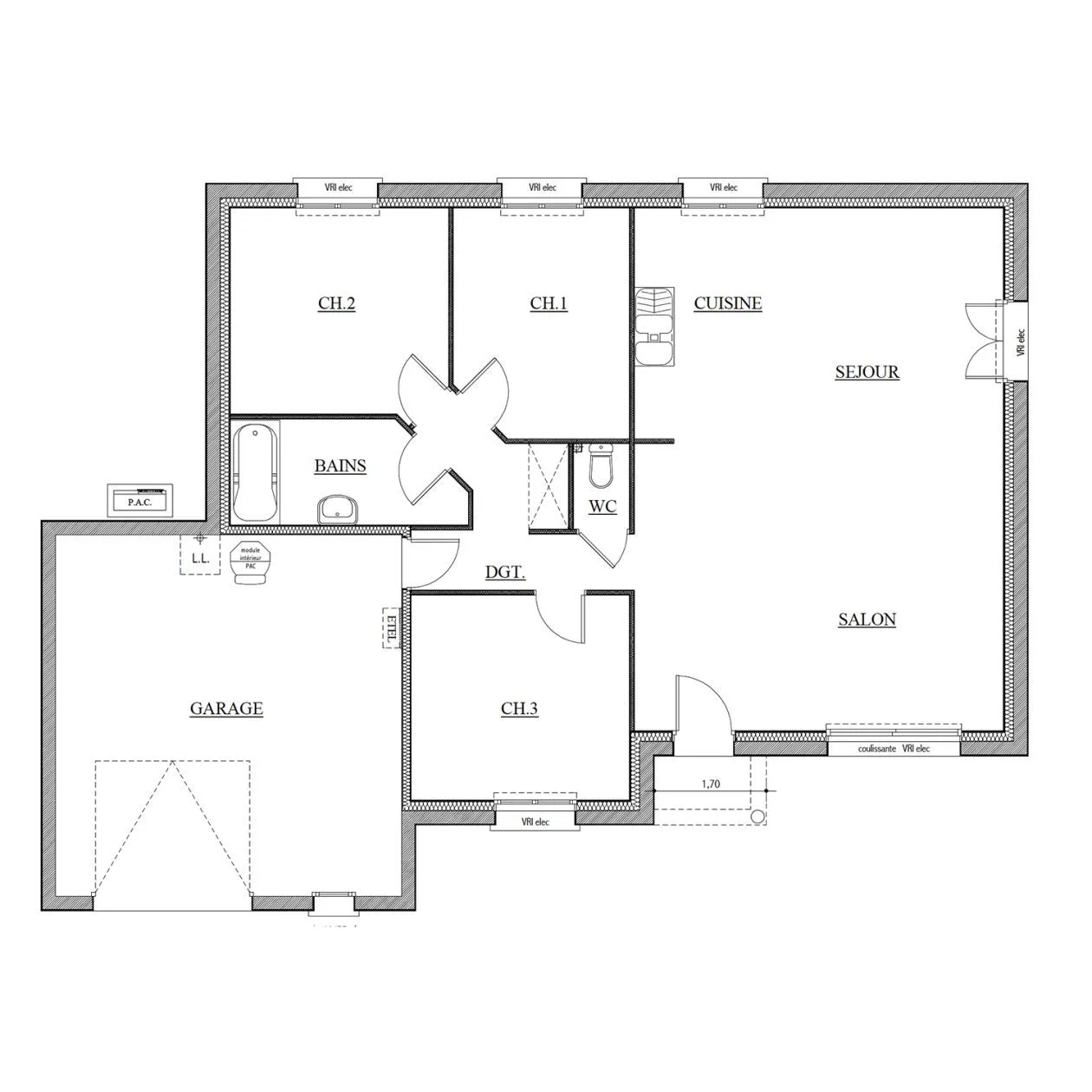 Maison neuve 86 m² à Vallet (44330)
