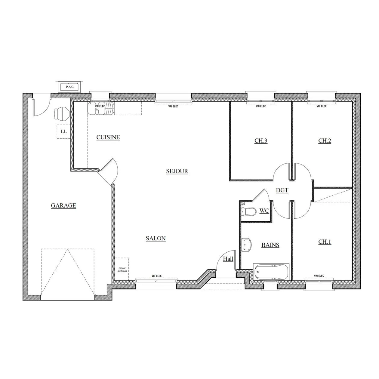 Maison neuve 86 m² à Aigrefeuille-sur-Maine (44140)