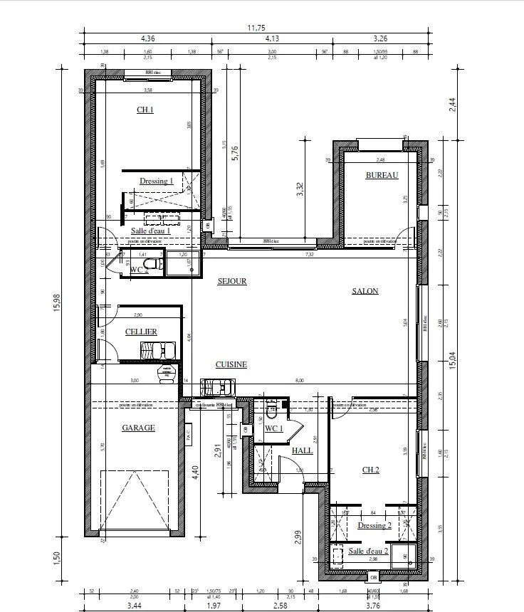 Maison neuve 100 m² à Saint-Nicolas-de-Redon (44460)
