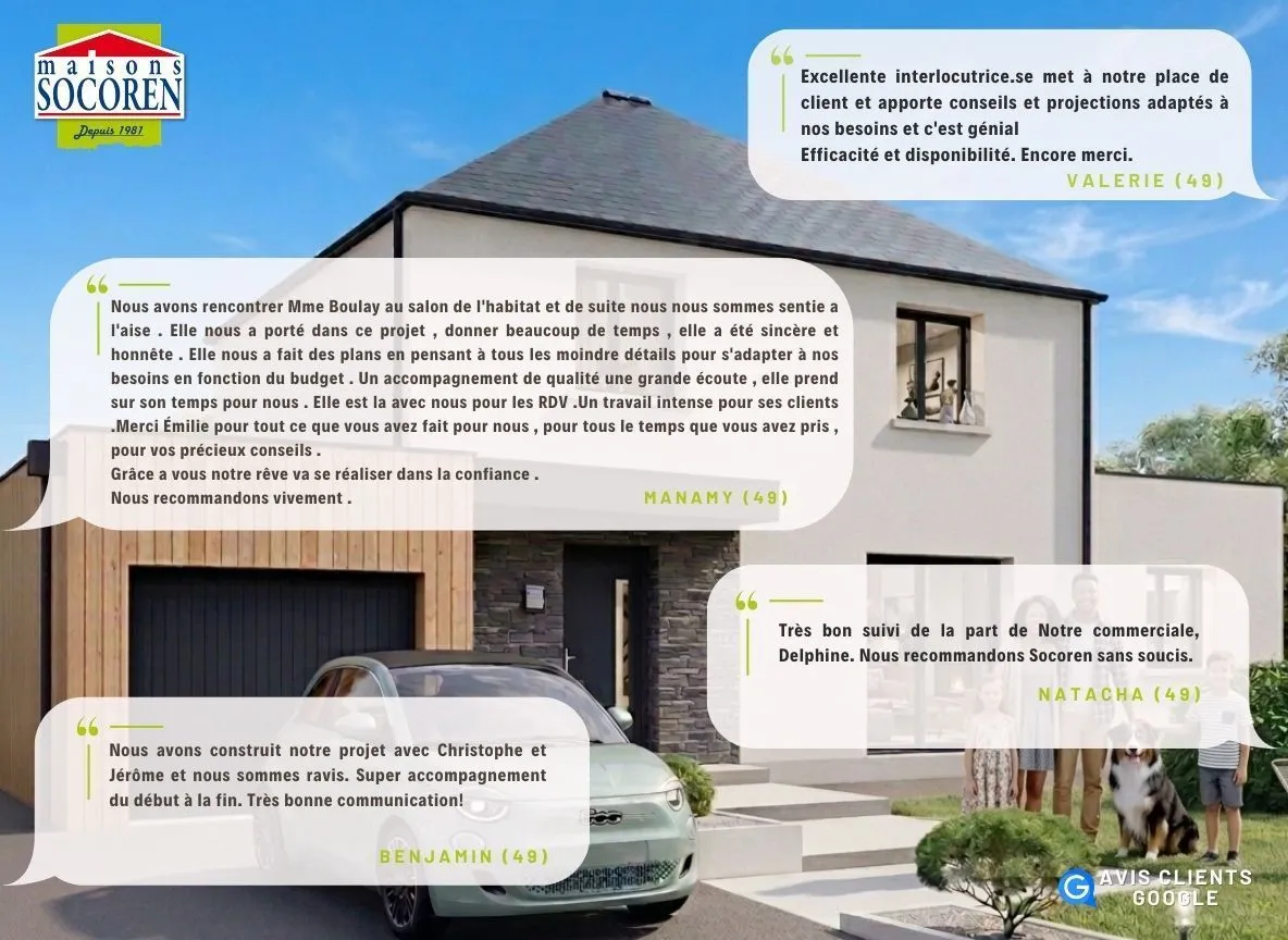Terrain à bâtir 372 m² au Longeron (49710)