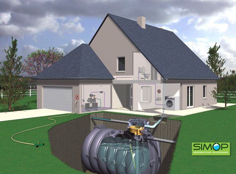 récupérateur d'eau enterré